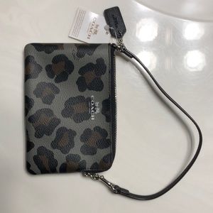 New with tags Coach Ocelot pattern wristlet